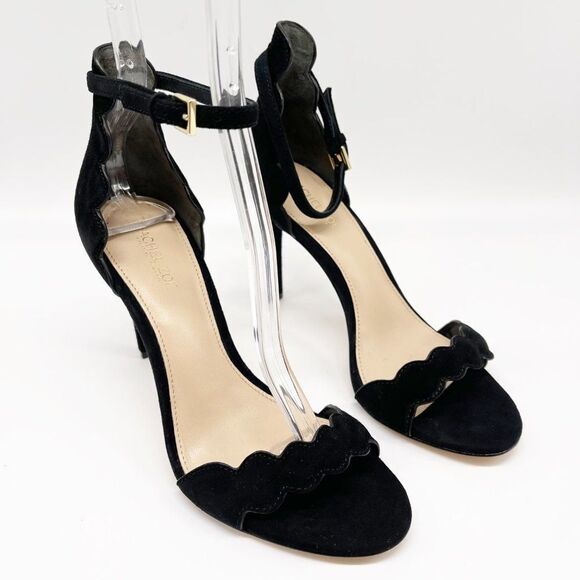 RACHEL ZOE Ava Sandal Black Kid Suede Heel  - Picture 2 of 9
